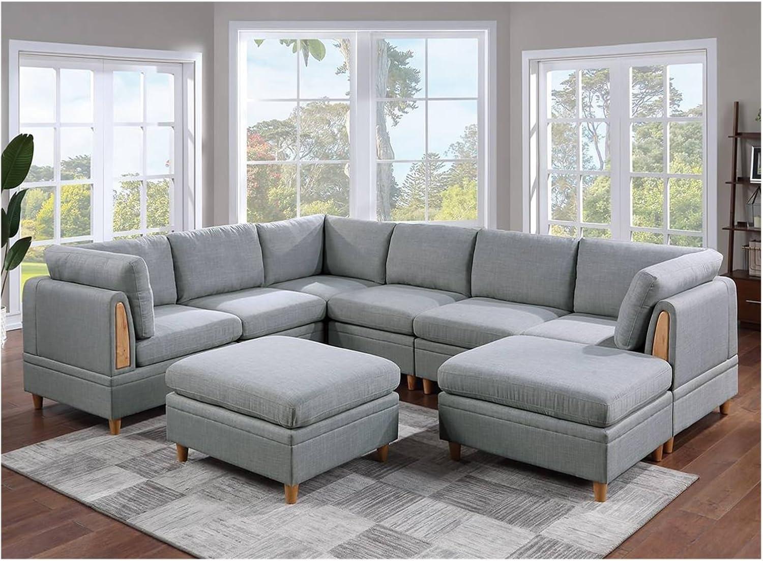 How We Built Comfort and Style with Our 8pc Light Grey Sofa Set