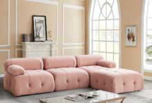 Our Honest Take on the Antetek Pink Velvet Modular Sectional Sofa