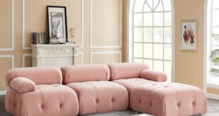Our Honest Take on the Antetek Pink Velvet Modular Sectional Sofa