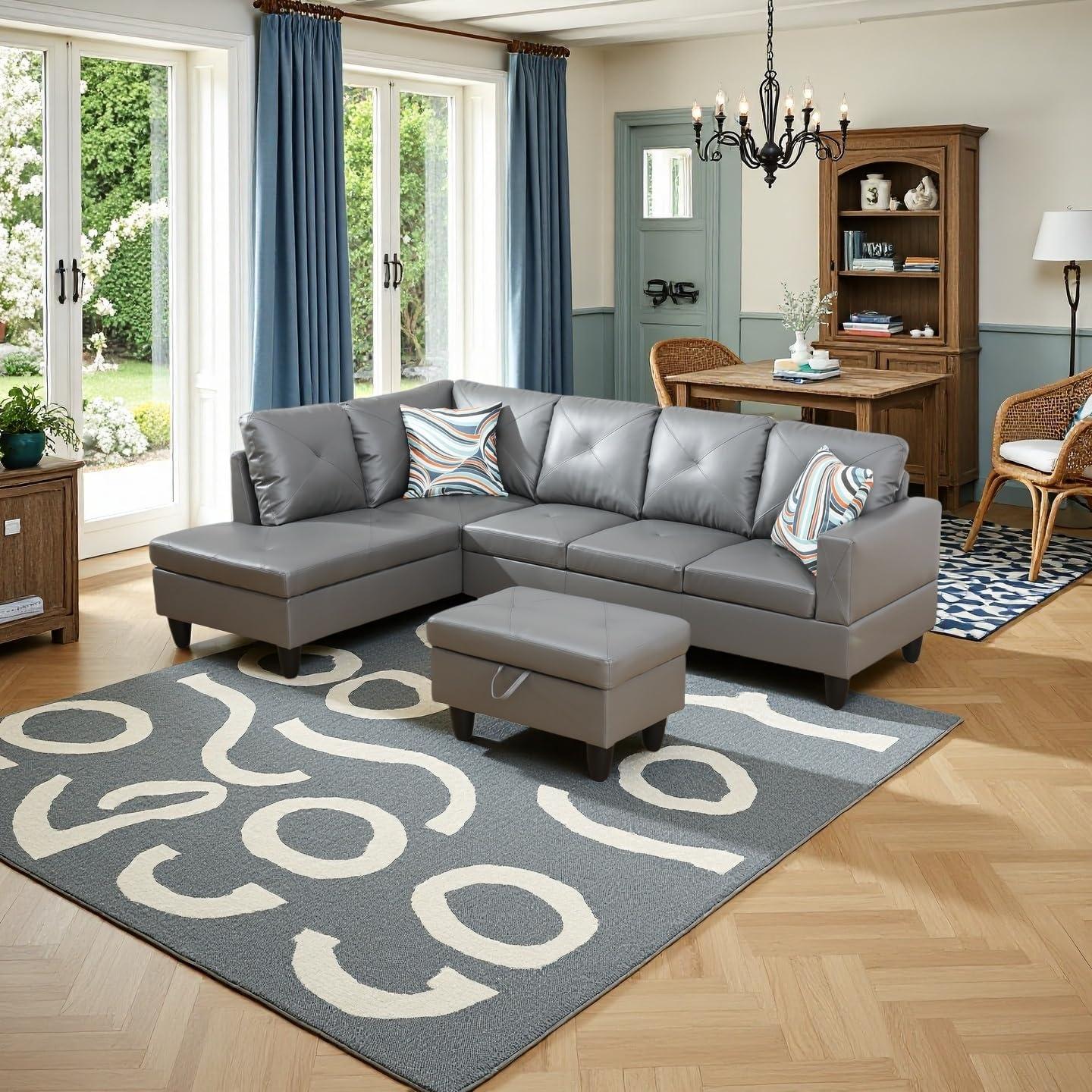 Our Take on the Stylish and Comfortable L-Shaped Dark Grey Couch