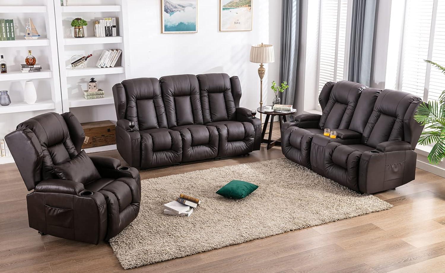 Our Honest Take on the 3PC Brown Recliner Sofa Set’s Comfort and Style