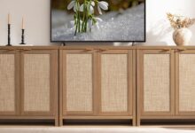 Our Take on the SICOTAS Boho Rattan Sideboard Buffet Cabinet