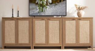 Our Take on the SICOTAS Boho Rattan Sideboard Buffet Cabinet