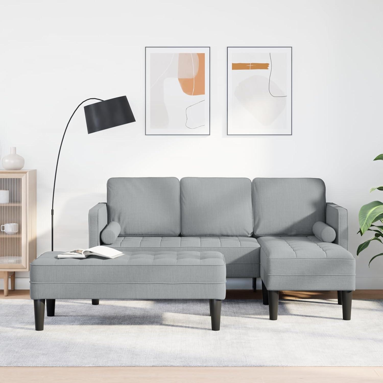Our Take on the Modern Light Grey L-Shaped Sofa Set’s Comfort and Style
