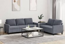 Our Review: Dark Gray Velvet 2-Piece Sofa Set Comfort and Style