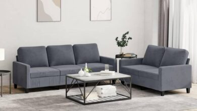 Our Review: Dark Gray Velvet 2-Piece Sofa Set Comfort and Style