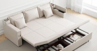 Our Take on the Homary 83″ King Leather Sleeper Sofa: Comfort Meets Tech