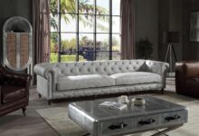 Our Take on the Vintage White Top Grain Leather Sofa LV02404