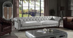 Our Take on the Vintage White Top Grain Leather Sofa LV02404