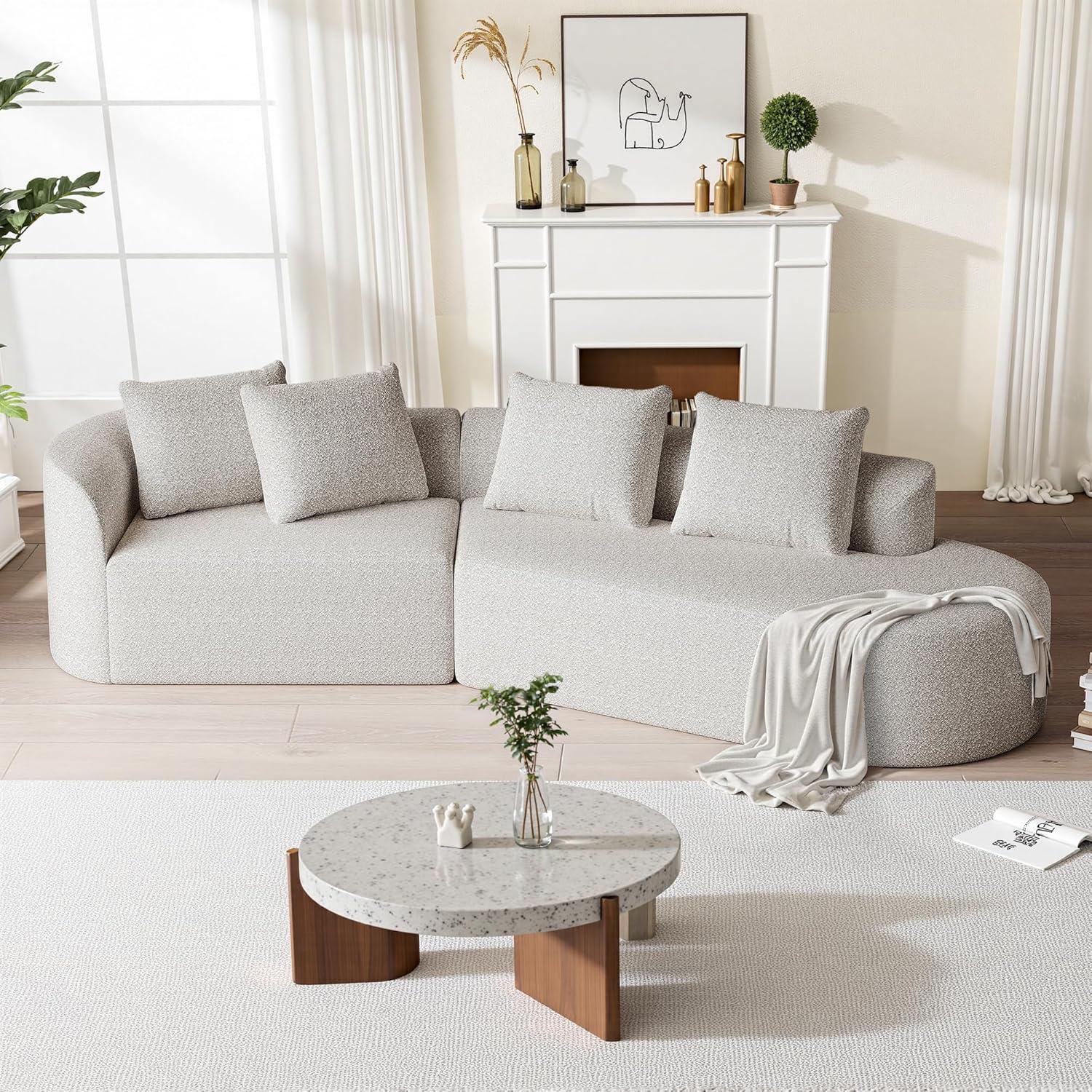 Our Take on the Oversized Curved Modular Chenille Sofa