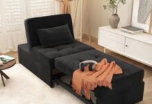 Our Honest Take on the LEVNARY 4-in-1 Velvet Chair Bed Sleeper