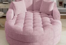 Our Honest Take: The Plush 55″ Curved Chenille Chaise Lounge