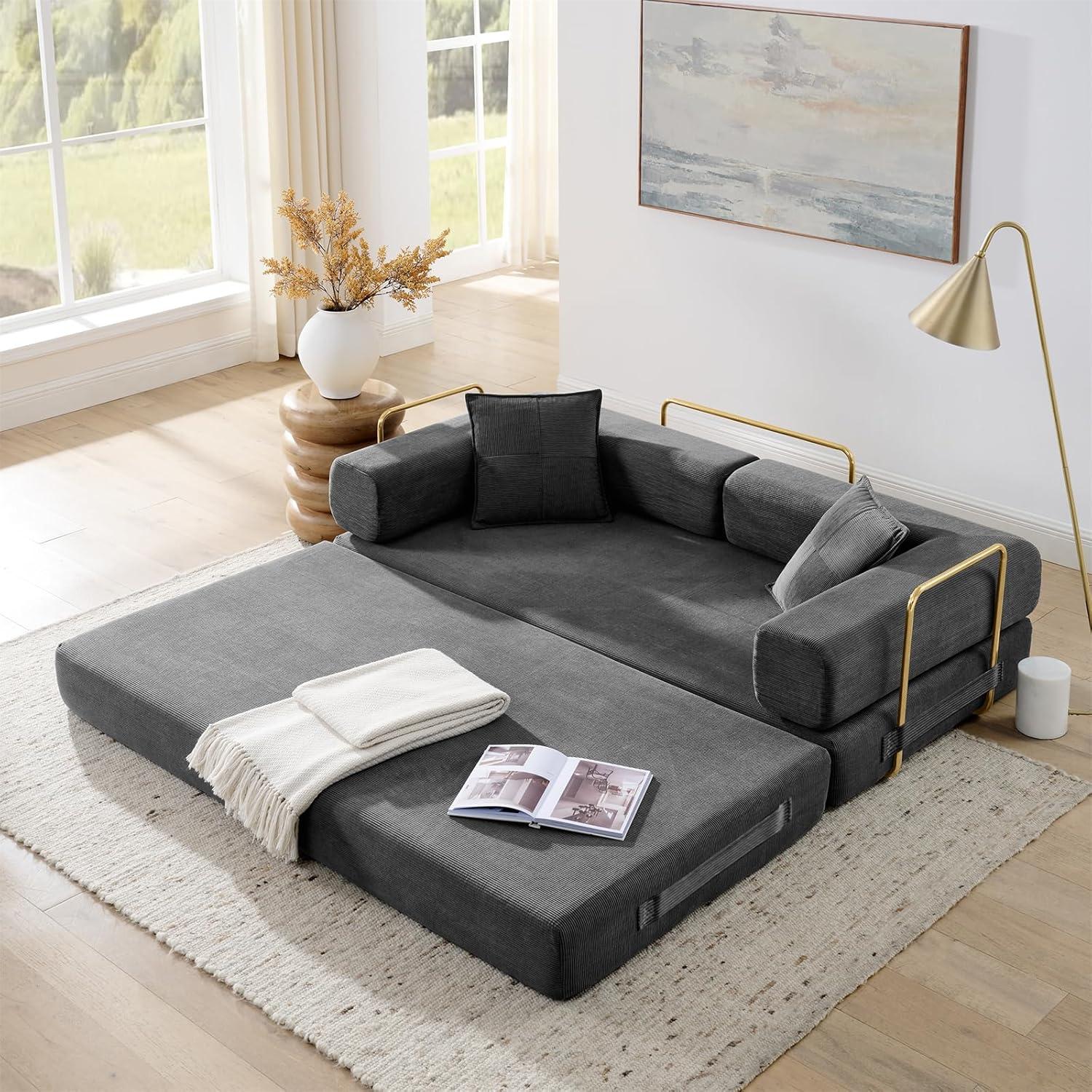 Our Honest Take on the 4-in-1 Corduroy Folding Sofa Bed