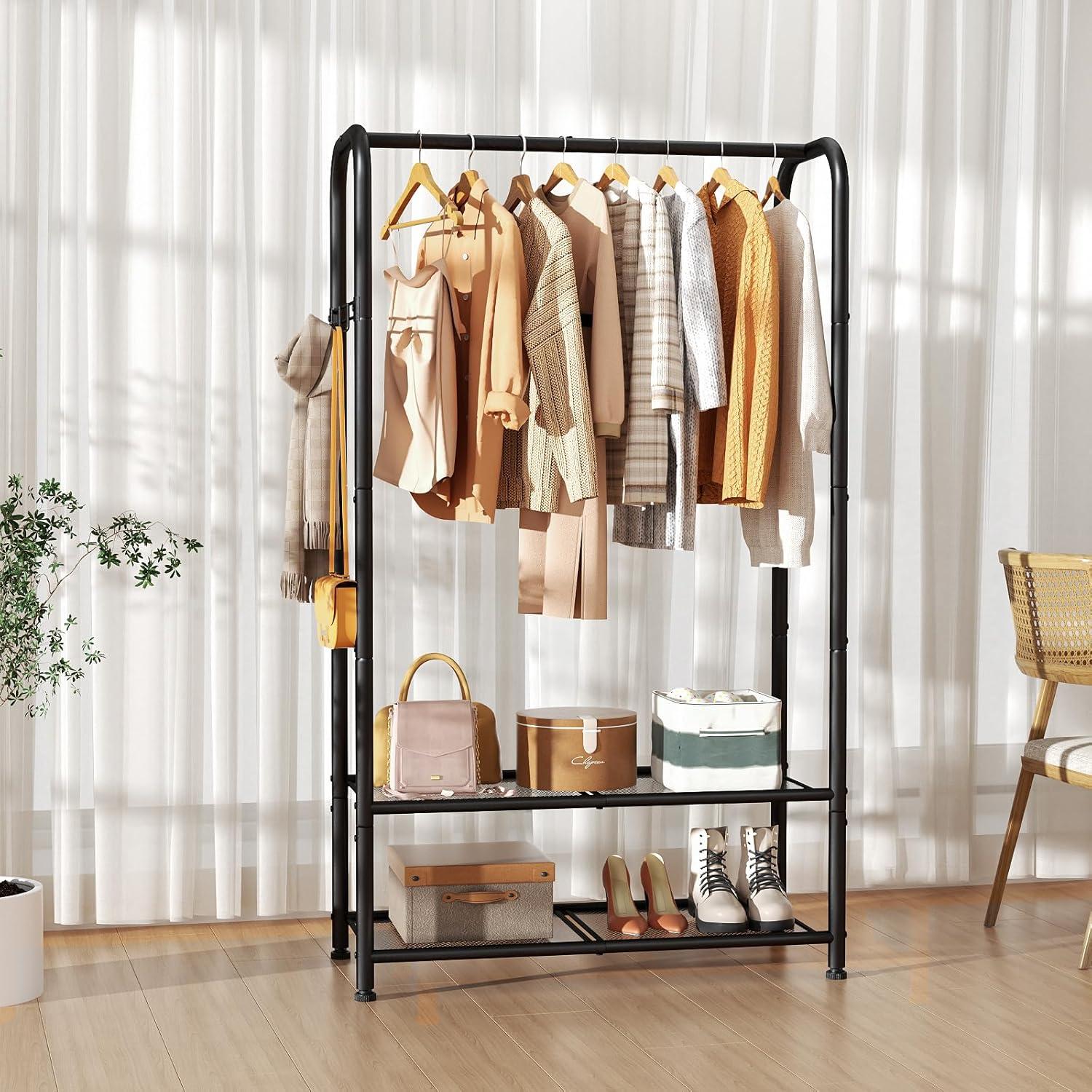 Our Take on the SINGAYE Portable Clothes Rack: Space & value Combined