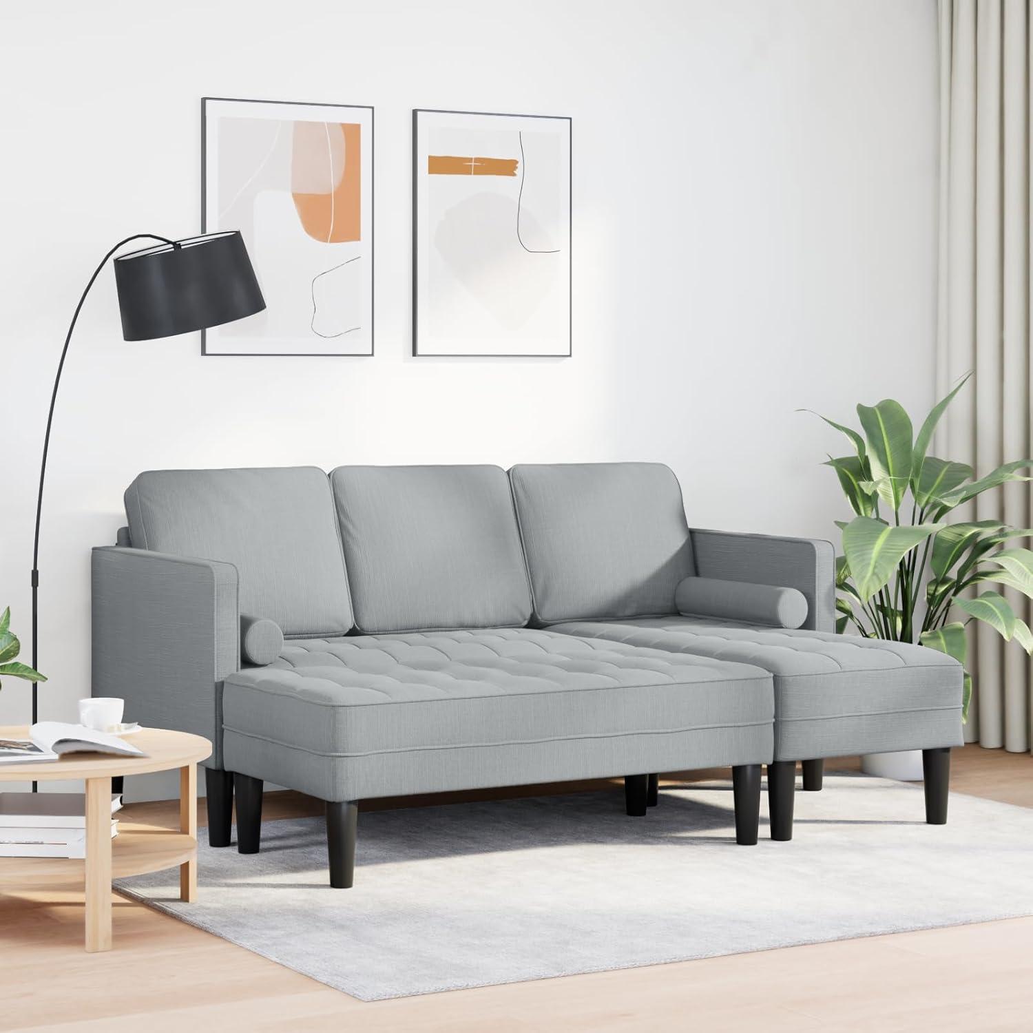 Our Take on the Modern Light Grey L-Shaped Sofa Set's Comfort and Style