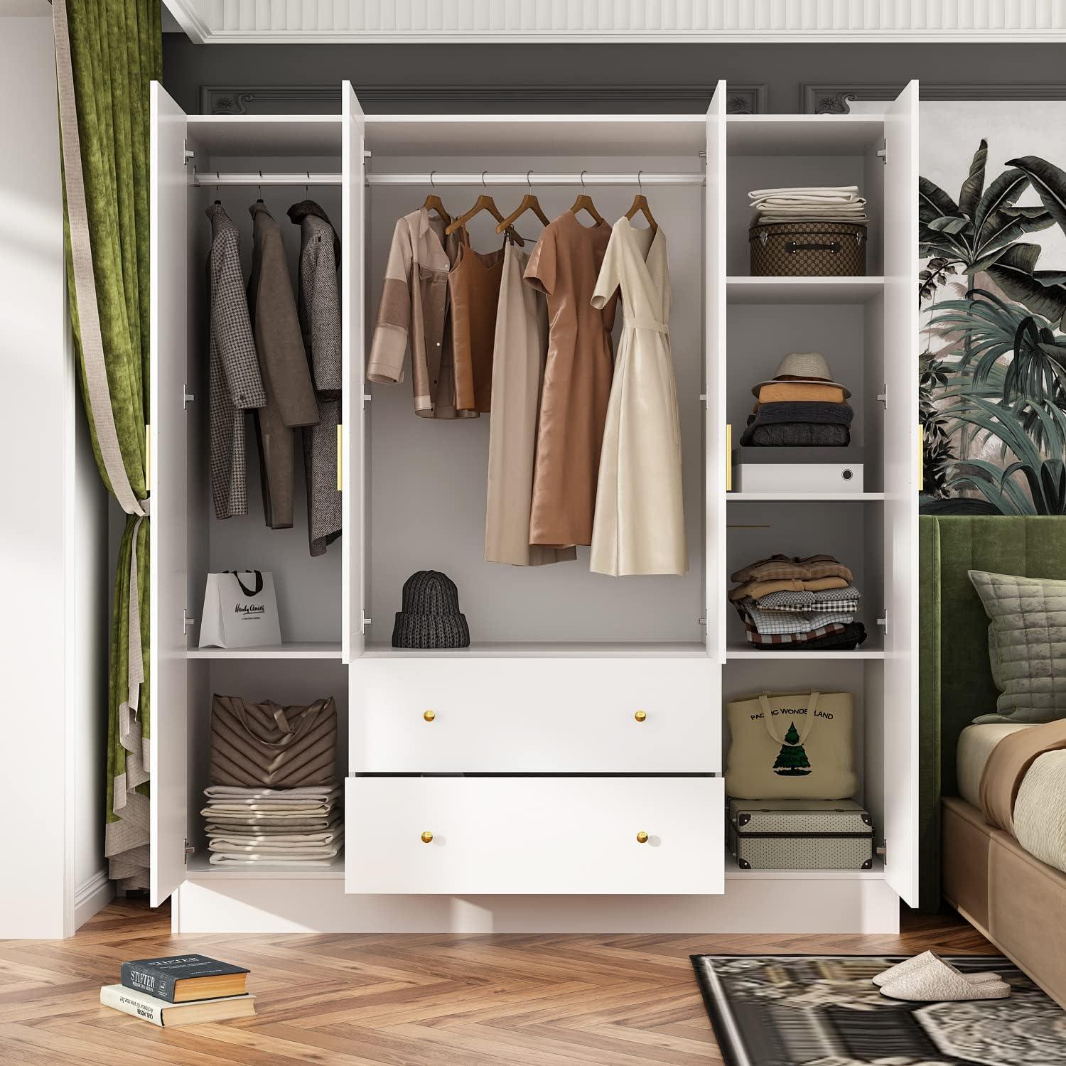 Our Honest Take on the Hitow 4-Door Wardrobe: Stylish & Sturdy Storage