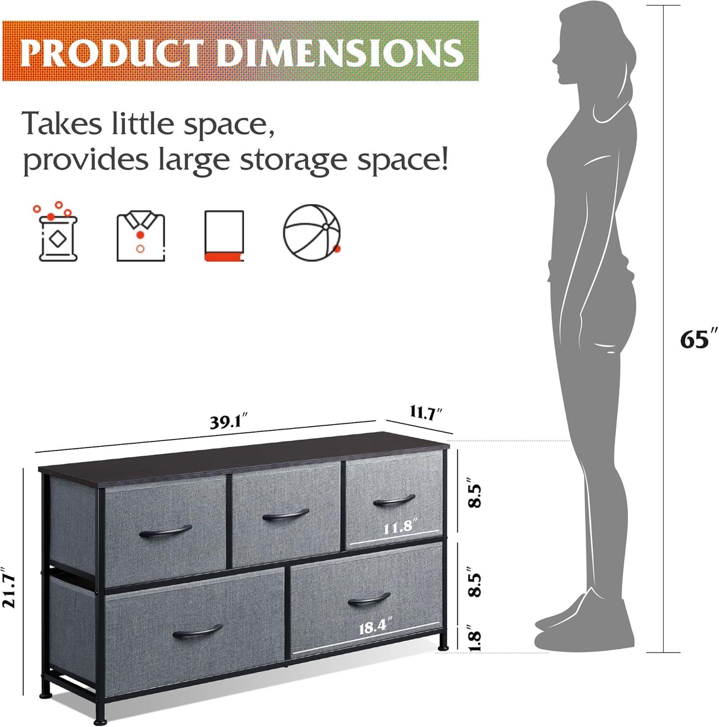 Our‌ Honest‍ Take on the‍ WLIVE 5-Drawer Fabric dresser's Storage and style