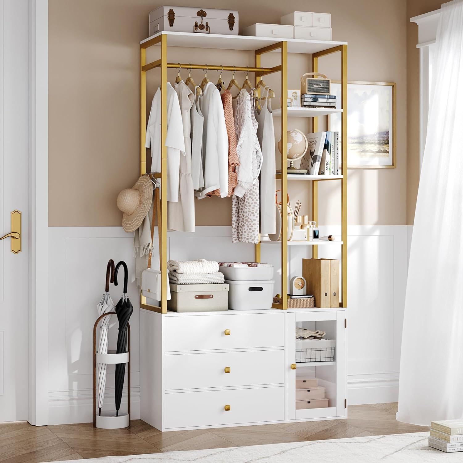 How We Organized Our Space with a ‌Stylish‍ gold & White ​Closet System