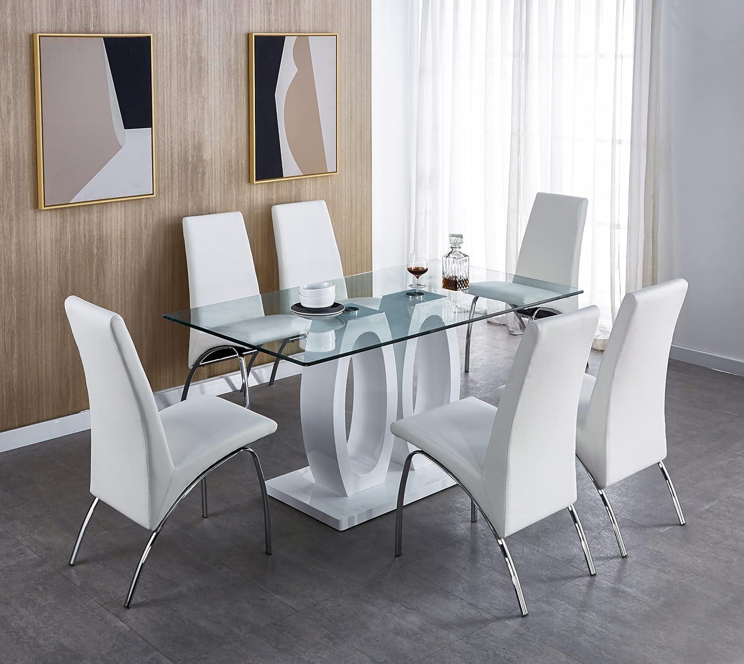 Our Review: Yoluckea Modern Glass Dining Table's Sleek Appeal
