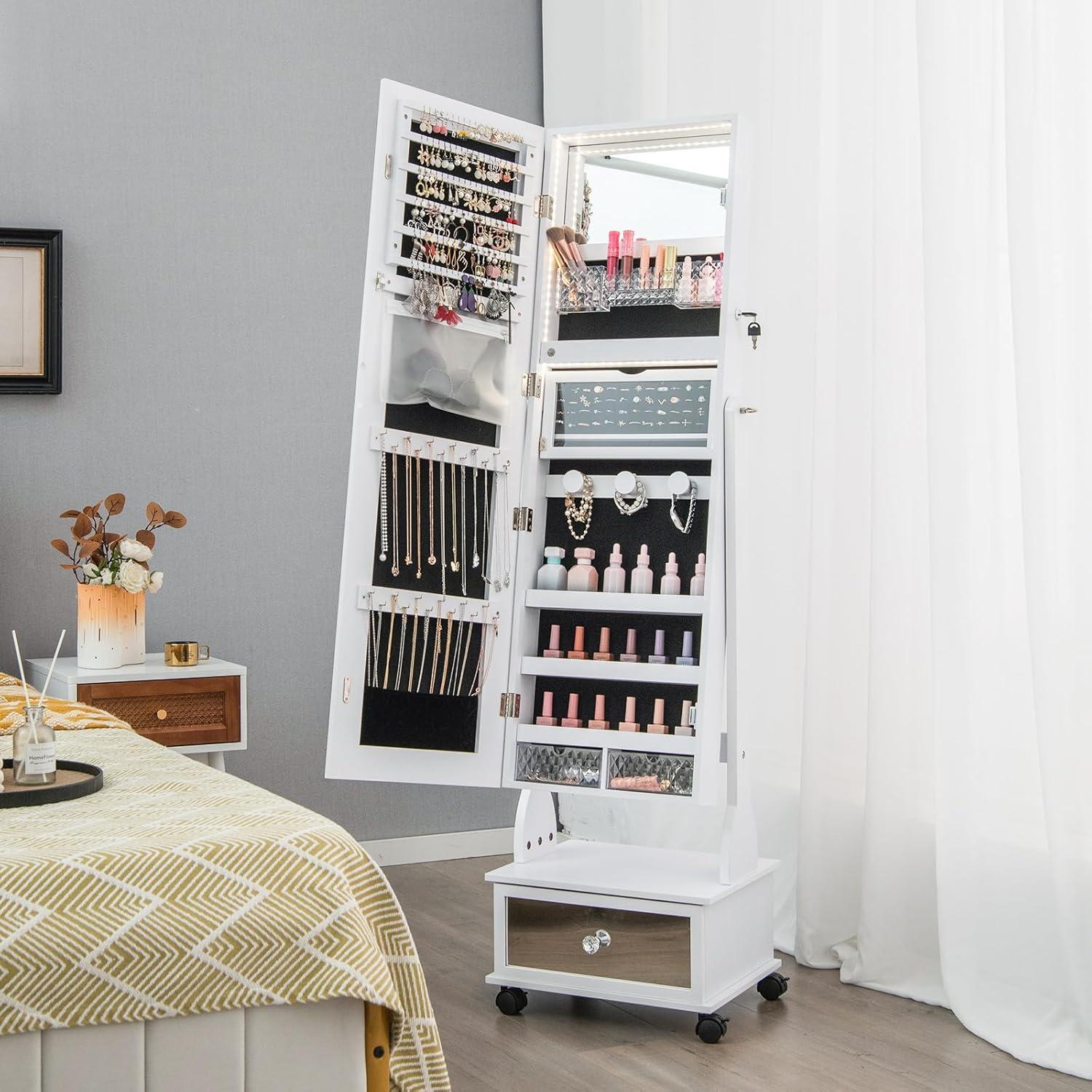 How We Loved Organizing with GOFLAME's LED Jewelry Cabinet