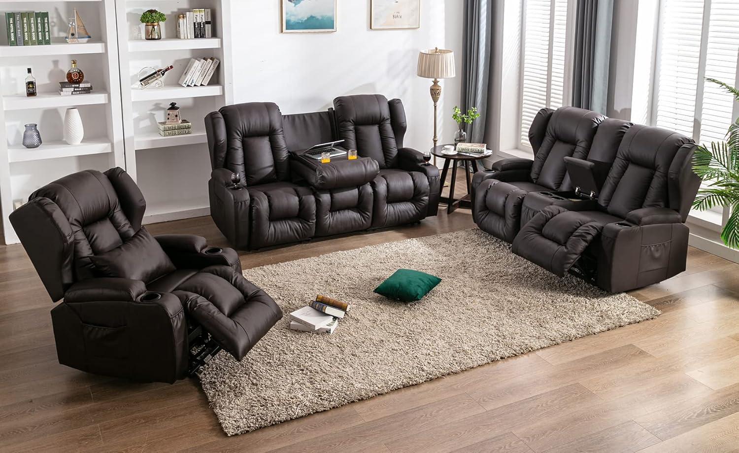 Our Honest Take on the 3PC Brown Recliner Sofa Set's Comfort and Style