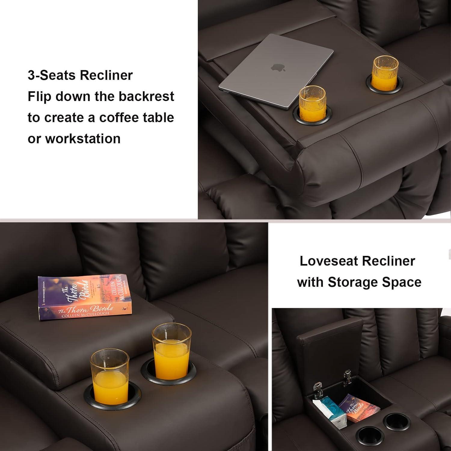 Our Honest Take on the ⁢3PC Brown Recliner Sofa ‍Set's Comfort and Style