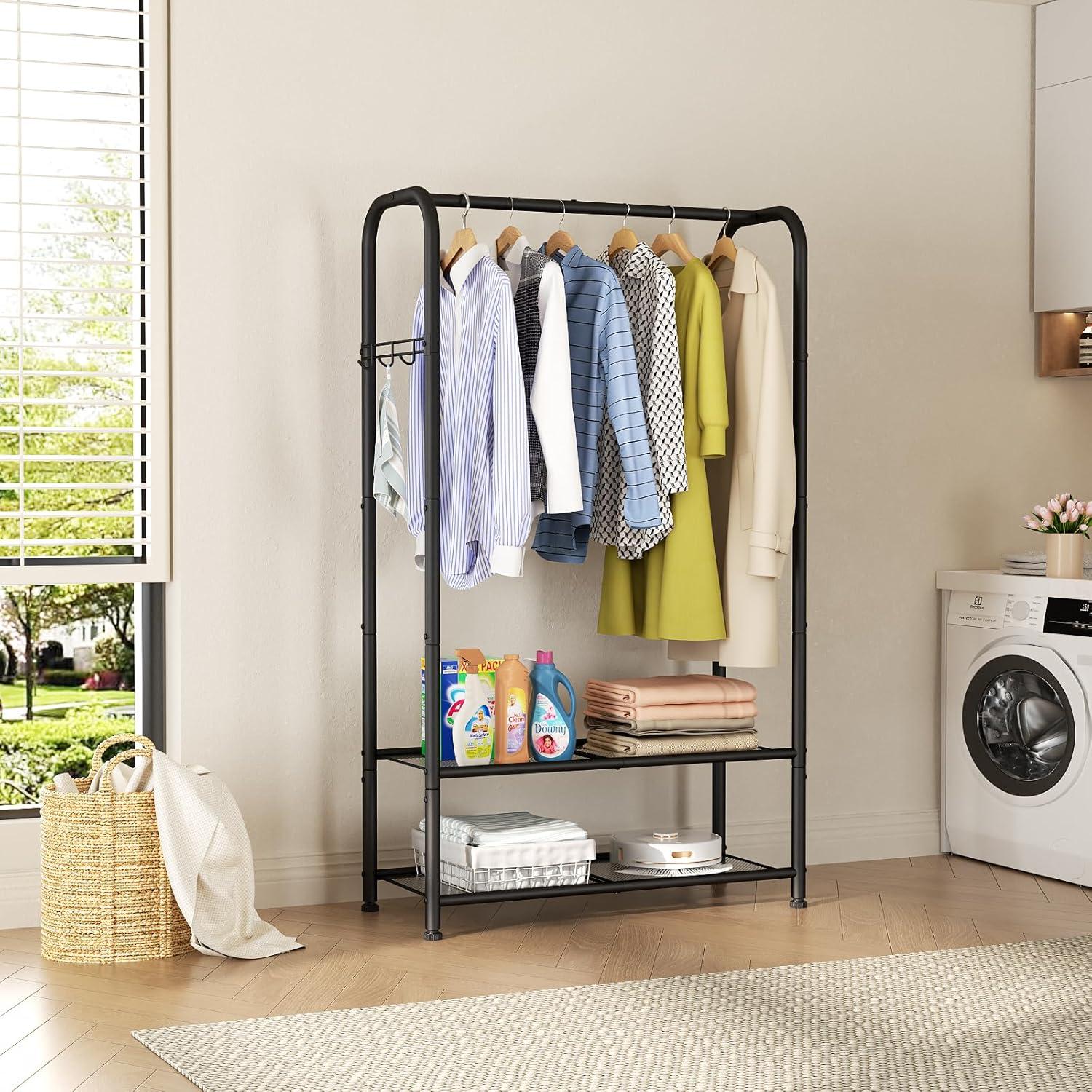 Our Take on the SINGAYE Portable Clothes Rack: Space & Value Combined