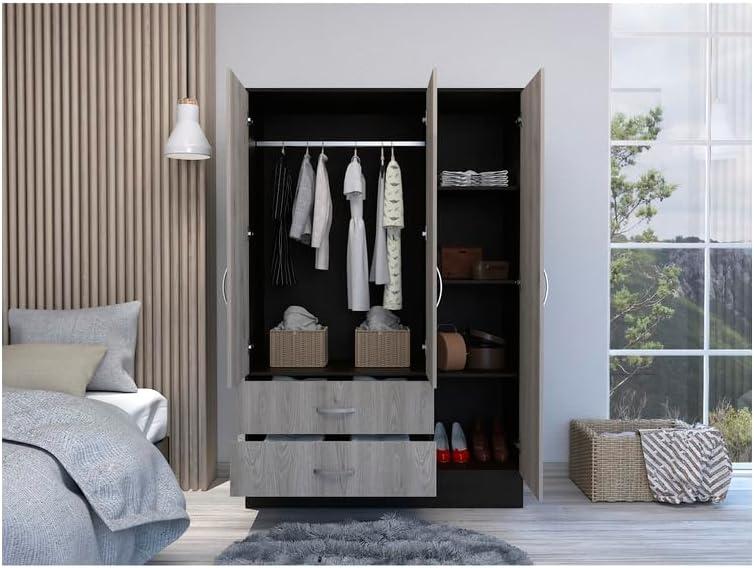 Why We Love the Bohemian Bliss ⁤120 Mirrored Armoire's Storage & Style