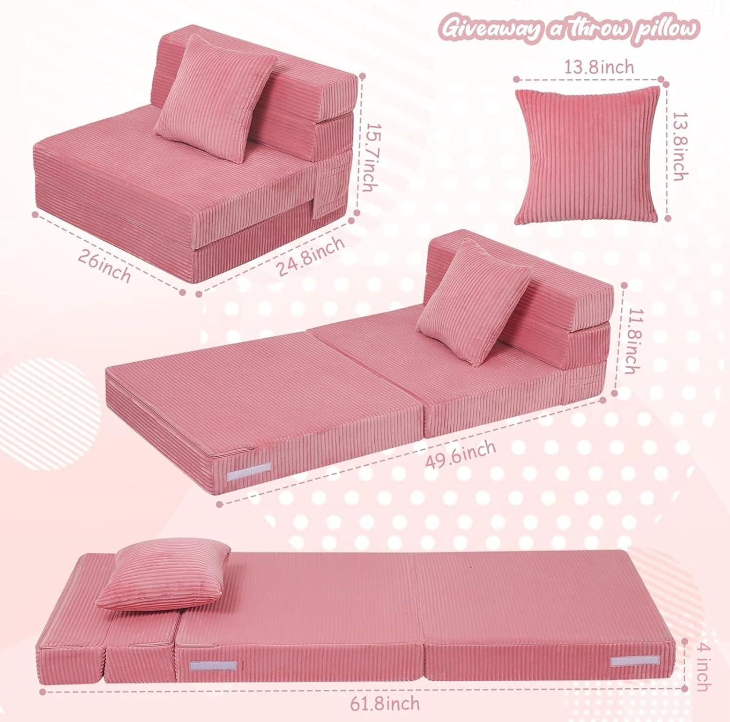 MeMoreCool Folding Sofa Bed Review: Cozy,Cute & Kid-Friendly Comfort