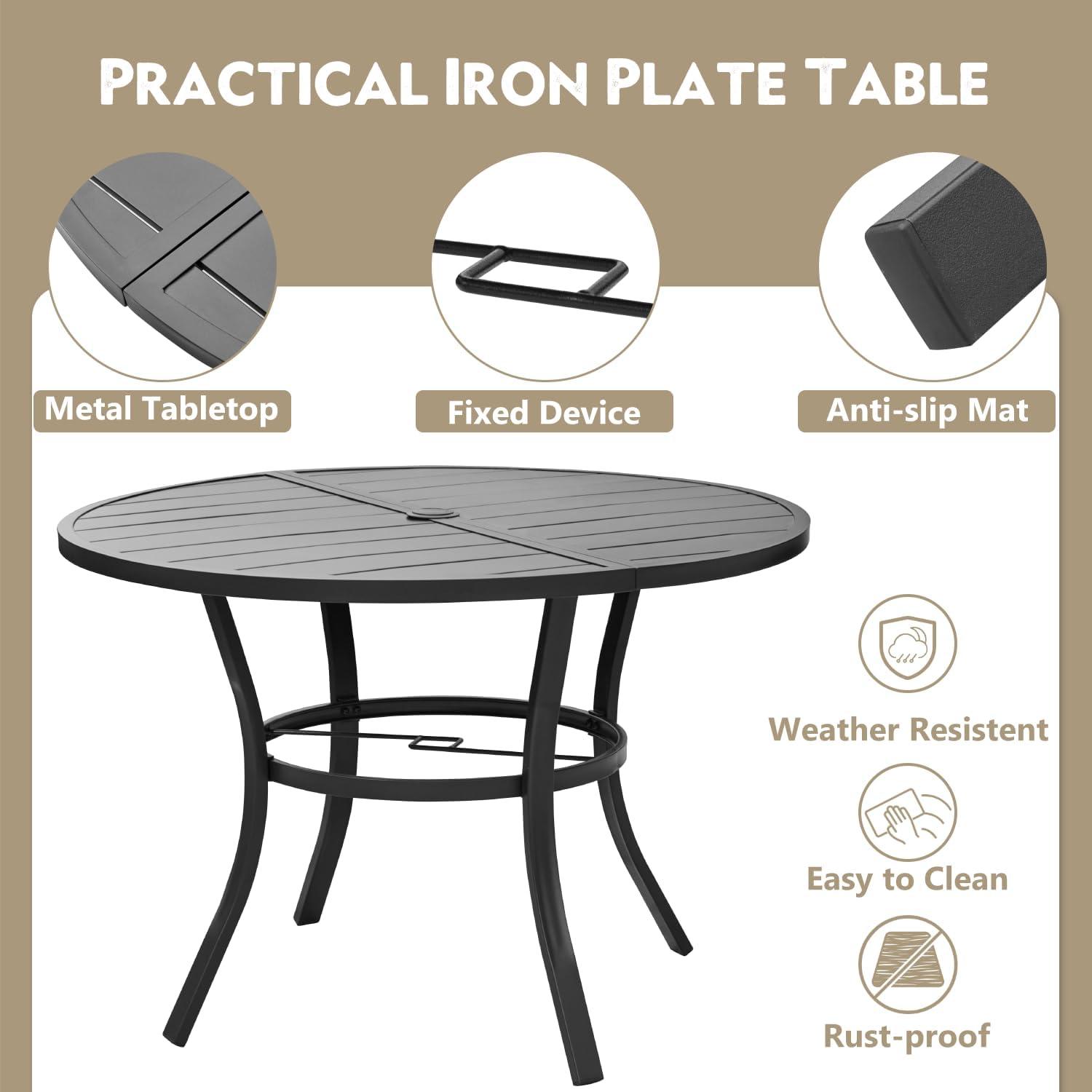 Our ‌Honest Take on ‌MELLCOM's 5-Piece Blue Outdoor Dining Set