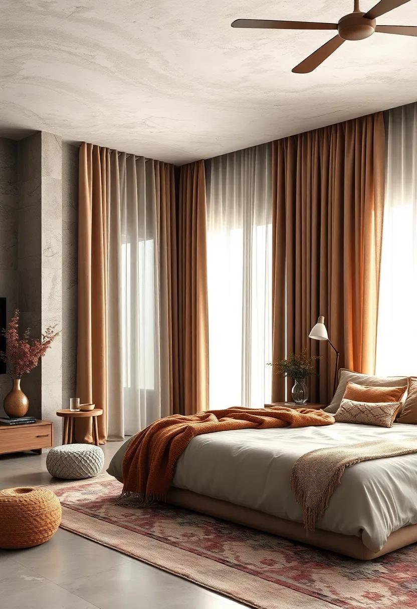 Earth-Toned Velvet Curtains for cozy ⁣Luxury