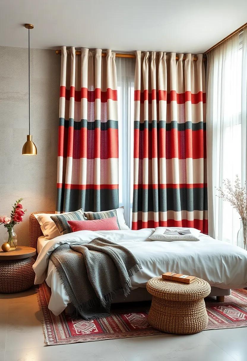 Multicolored‍ Striped Curtains ⁤for a⁣ Lively Touch