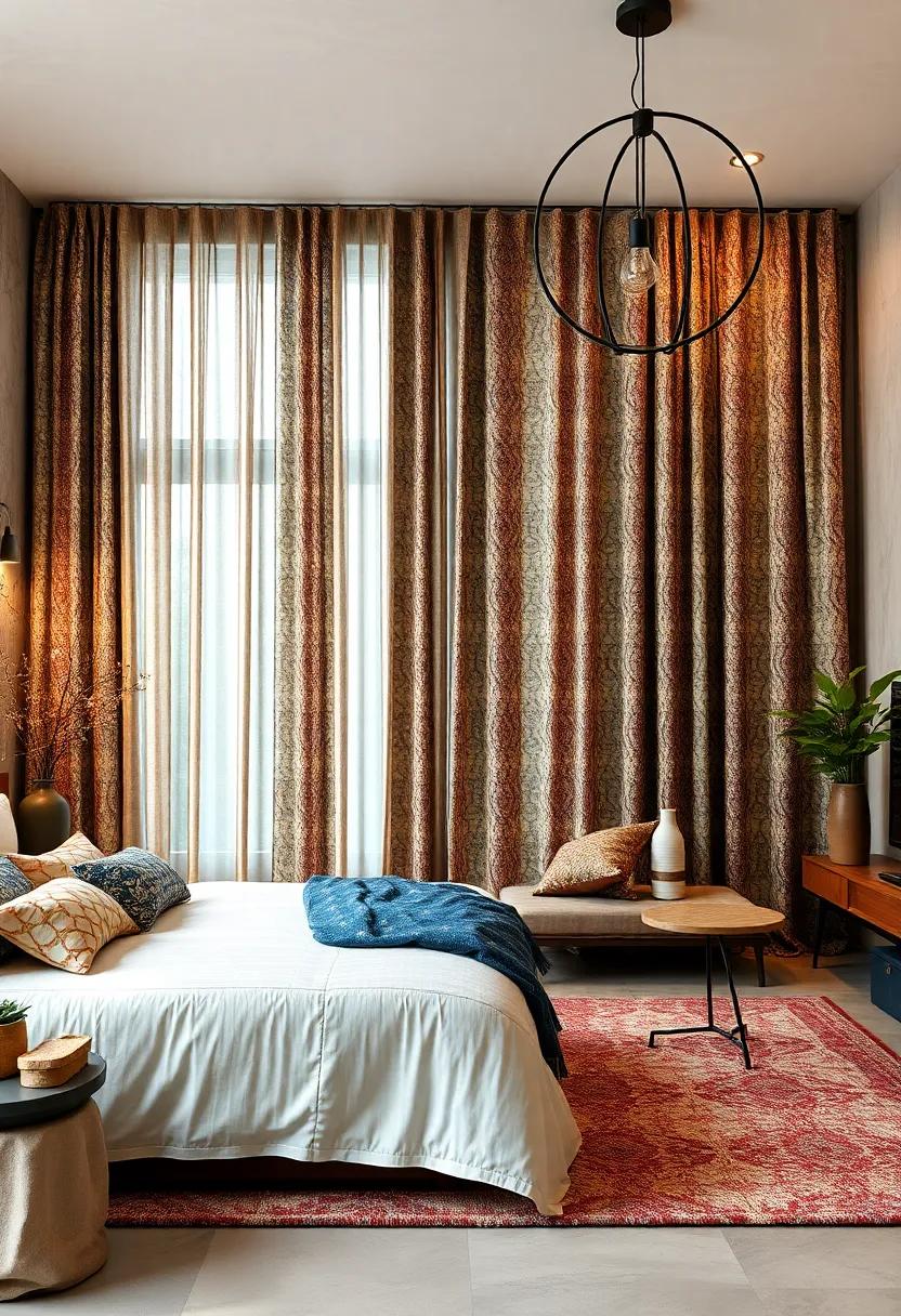 Batik-Patterned Curtains That ⁣Evoke Global Travels