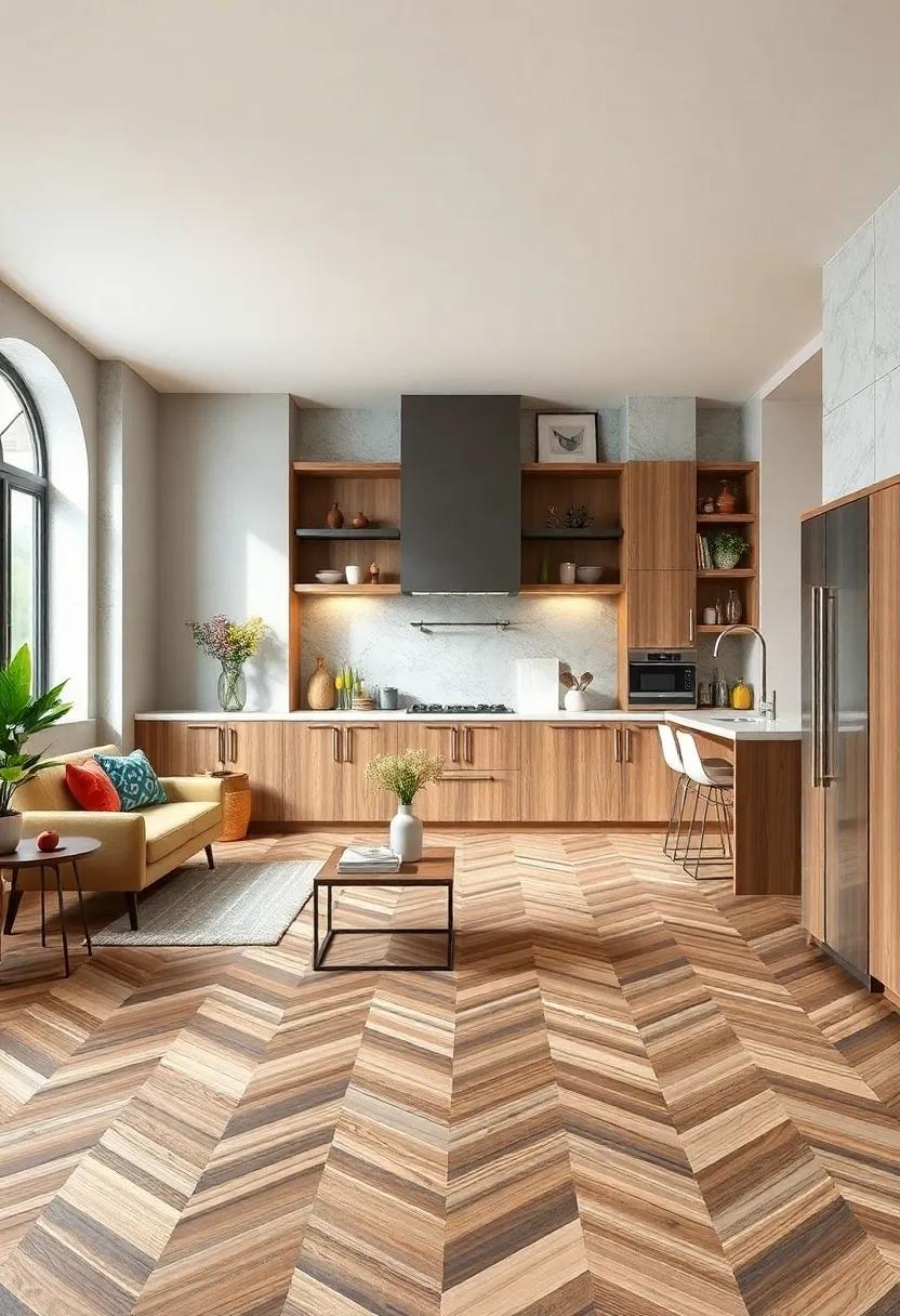 Chevron⁤ Wood-Inspired Tiles for a‍ Natural Yet modern Feel