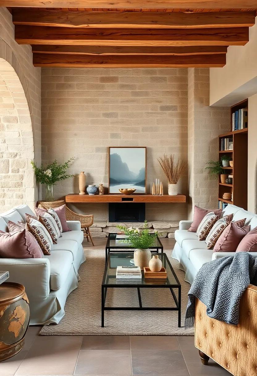 neutral-toned Slipcovered Sofas Filled with Abundant cushions for a Relaxed Feel
