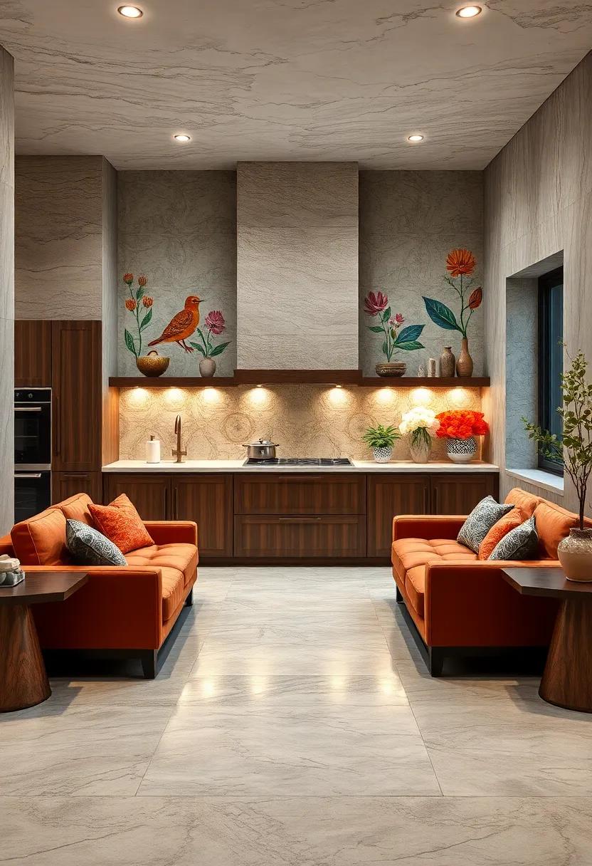 Artistic Tile Murals as Bold Kitchen ‌Centerpieces