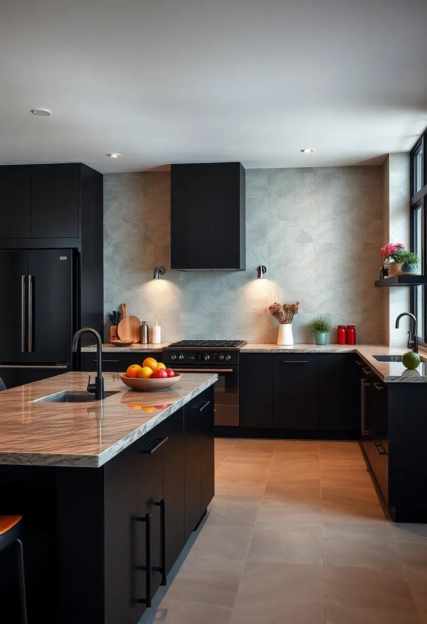 Bold⁤ Black Matte Appliances for ​Modern Contrast