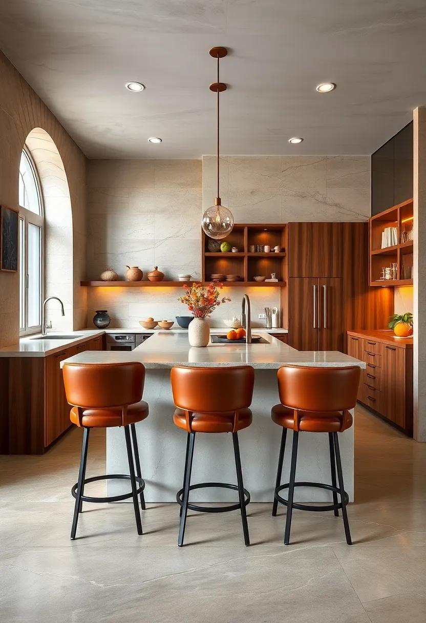 Rich Leather Bar Stools for‌ comfortable Chic⁣ Seating