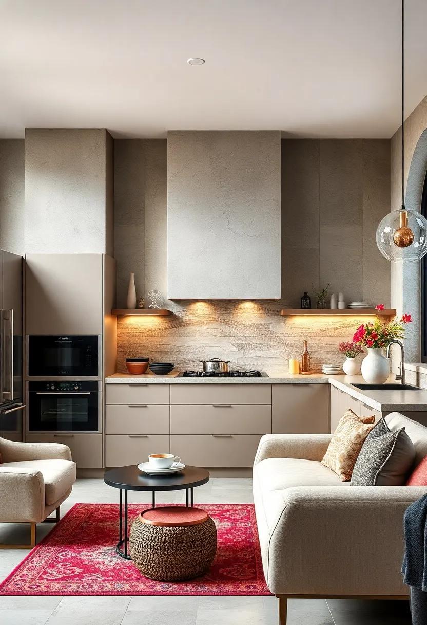 Statement Backsplashes with Metallic Accents