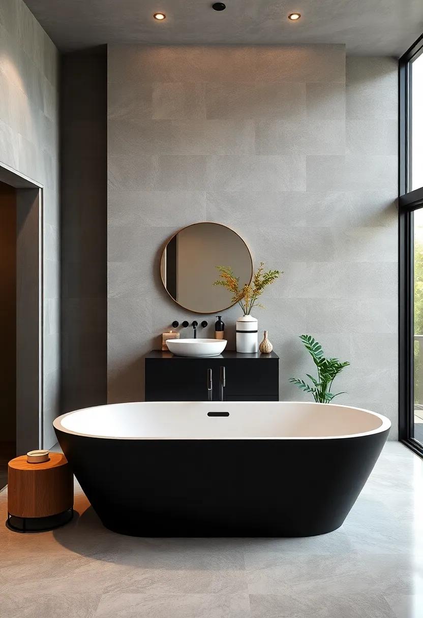 Incorporate ‍sleek matte⁤ black⁣ fixtures to create a striking contrast ‍with your freestanding tub