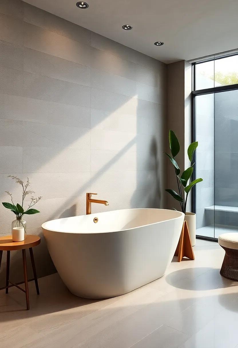 Opt for a statement freestanding ⁤tub faucet in brushed gold for a hint of luxury