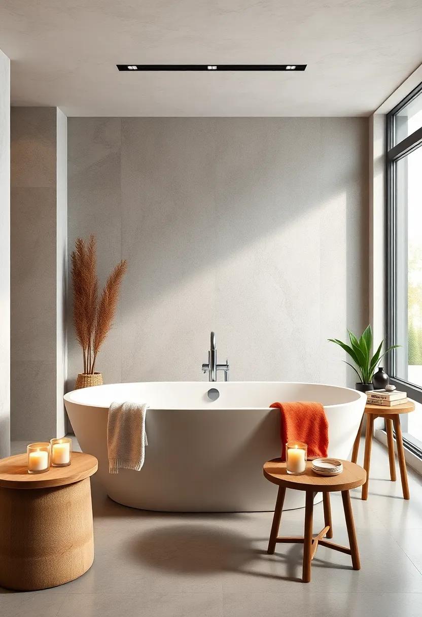 Include a small side table to hold⁢ candles or a book for relaxing soak sessions