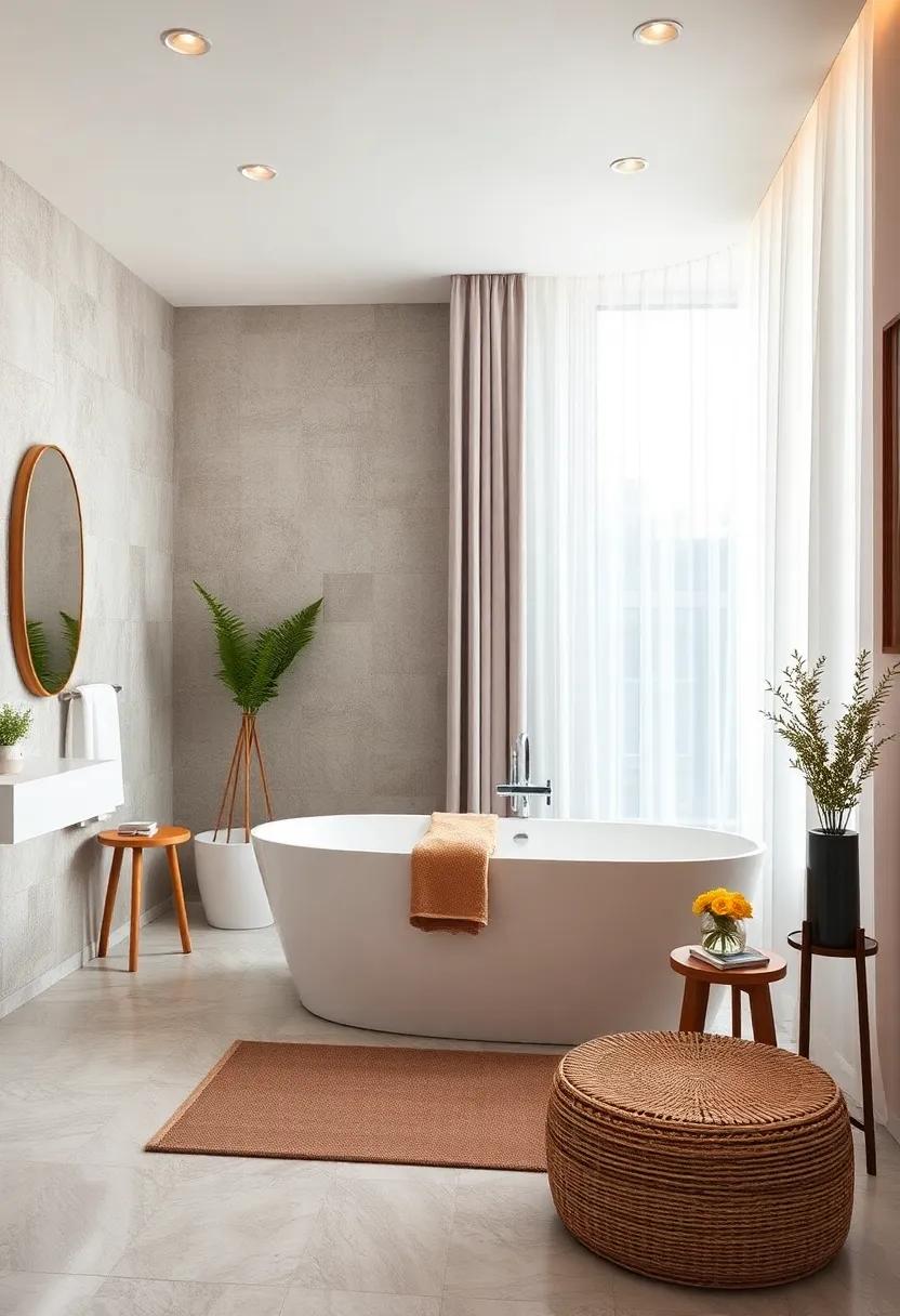 Choose light, sheer curtains to soften natural light and maintain privacy