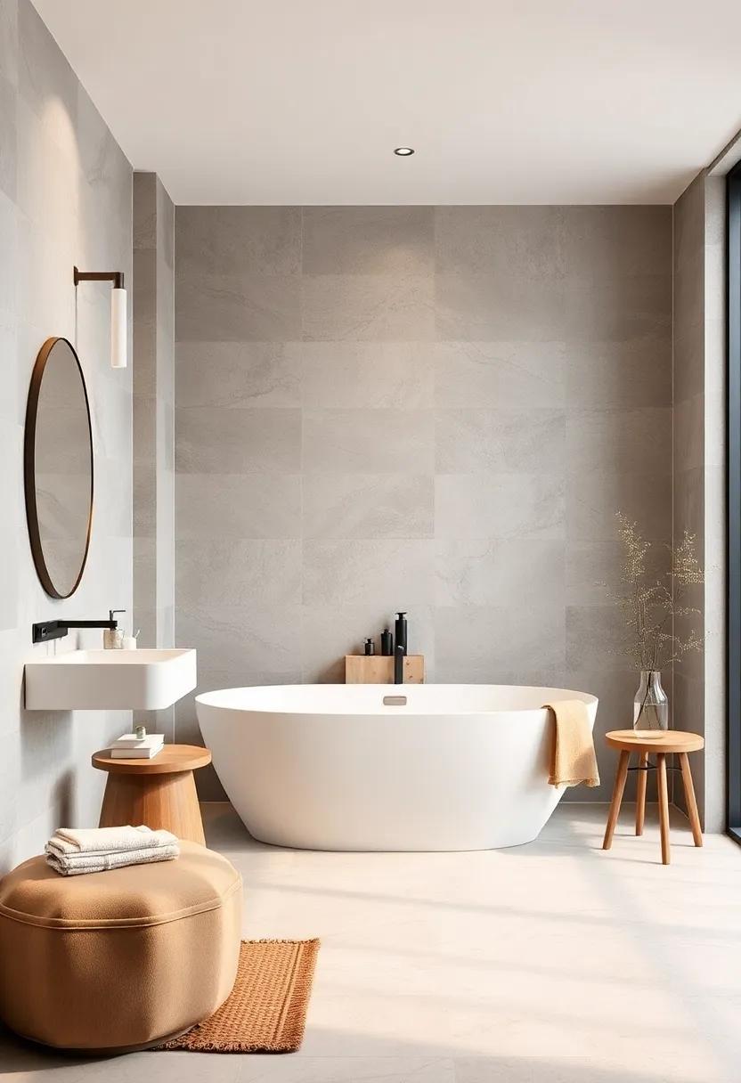 Use textured wall ⁤tiles in neutral tones to add depth without overwhelming the space