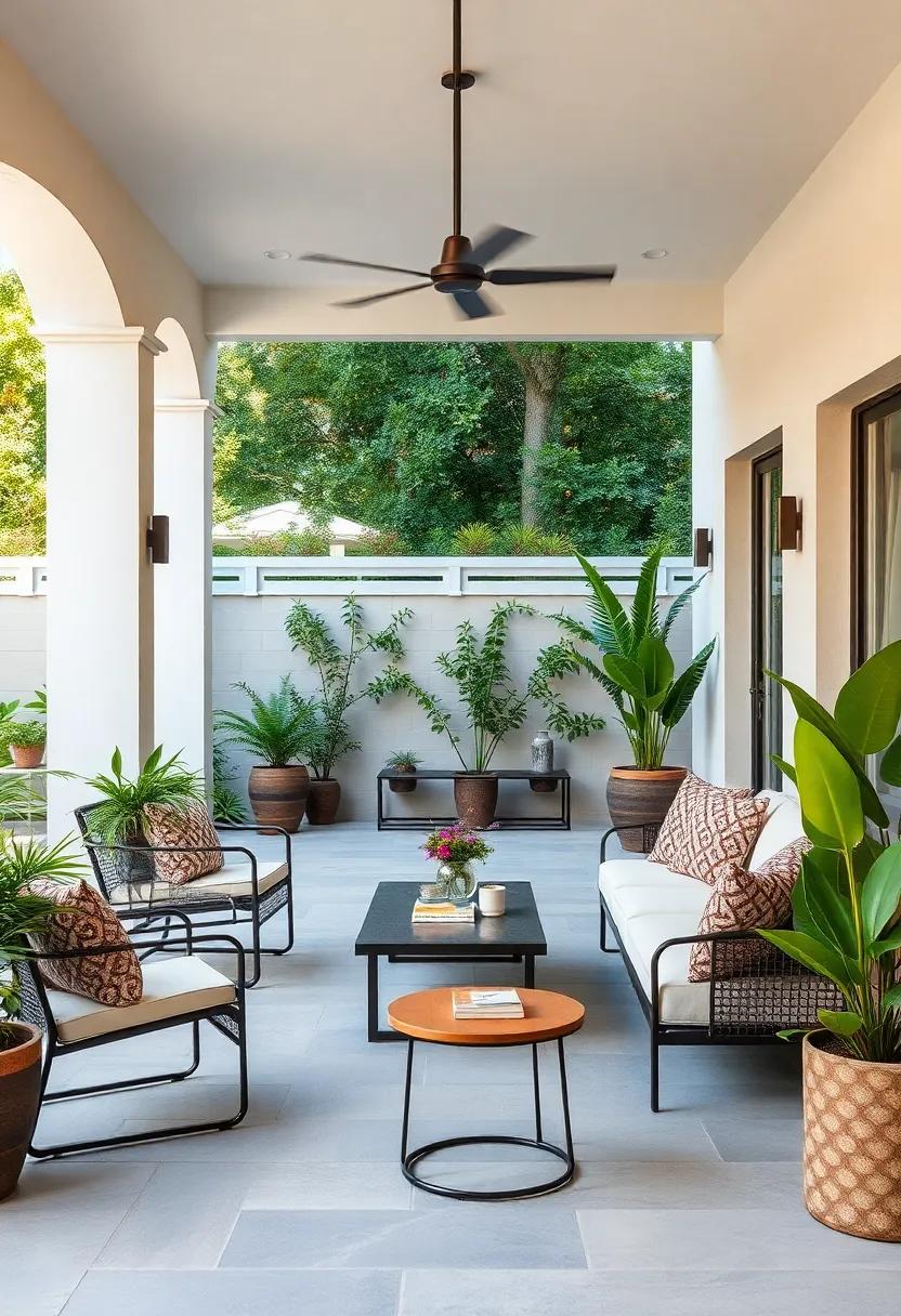 Sleek Minimalist Metal Furniture Sets for a modern Outdoor‍ Look