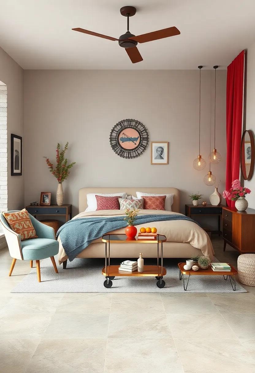Integrate retro Bar Carts or⁢ Side Tables for Added Charm and Practicality