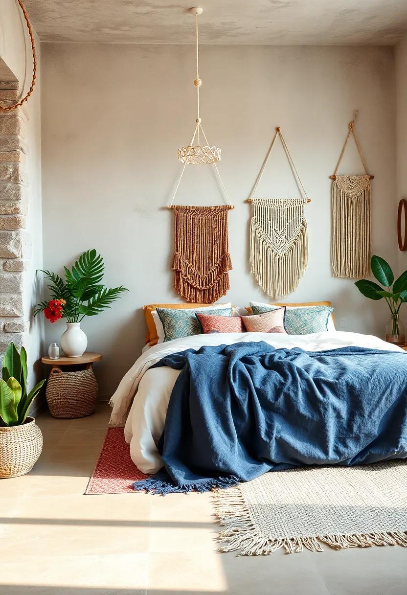 Layer Textures with Macramé Wall Hangings and Woven Throws
