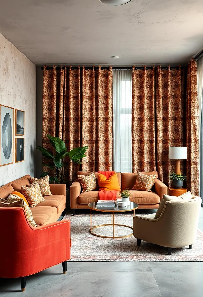 Incorporate‍ bold, patterned curtains with subtle shine to unite the ⁤vintage aesthetic with playful flair