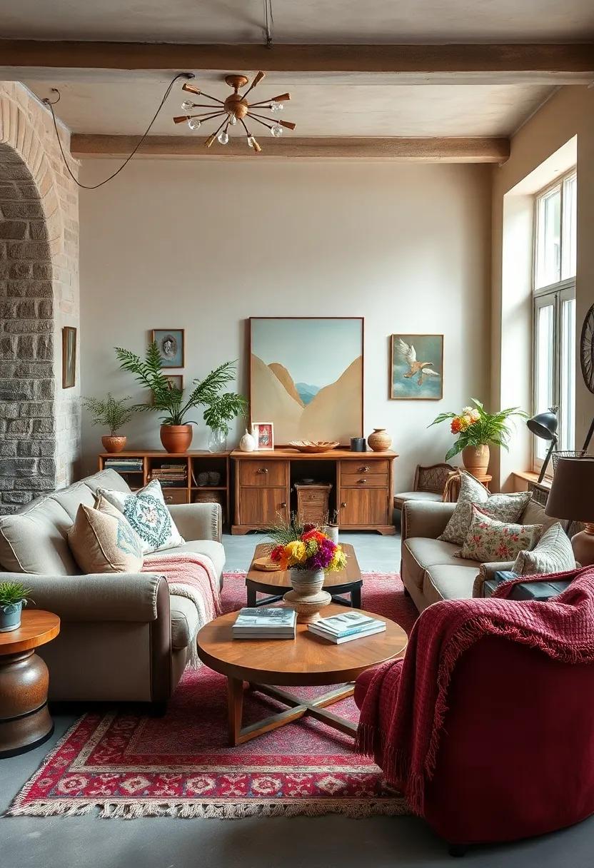 Combine vintage textiles, like embroidered throws or fringe cushions, to ​add⁣ whimsical ​texture and warmth