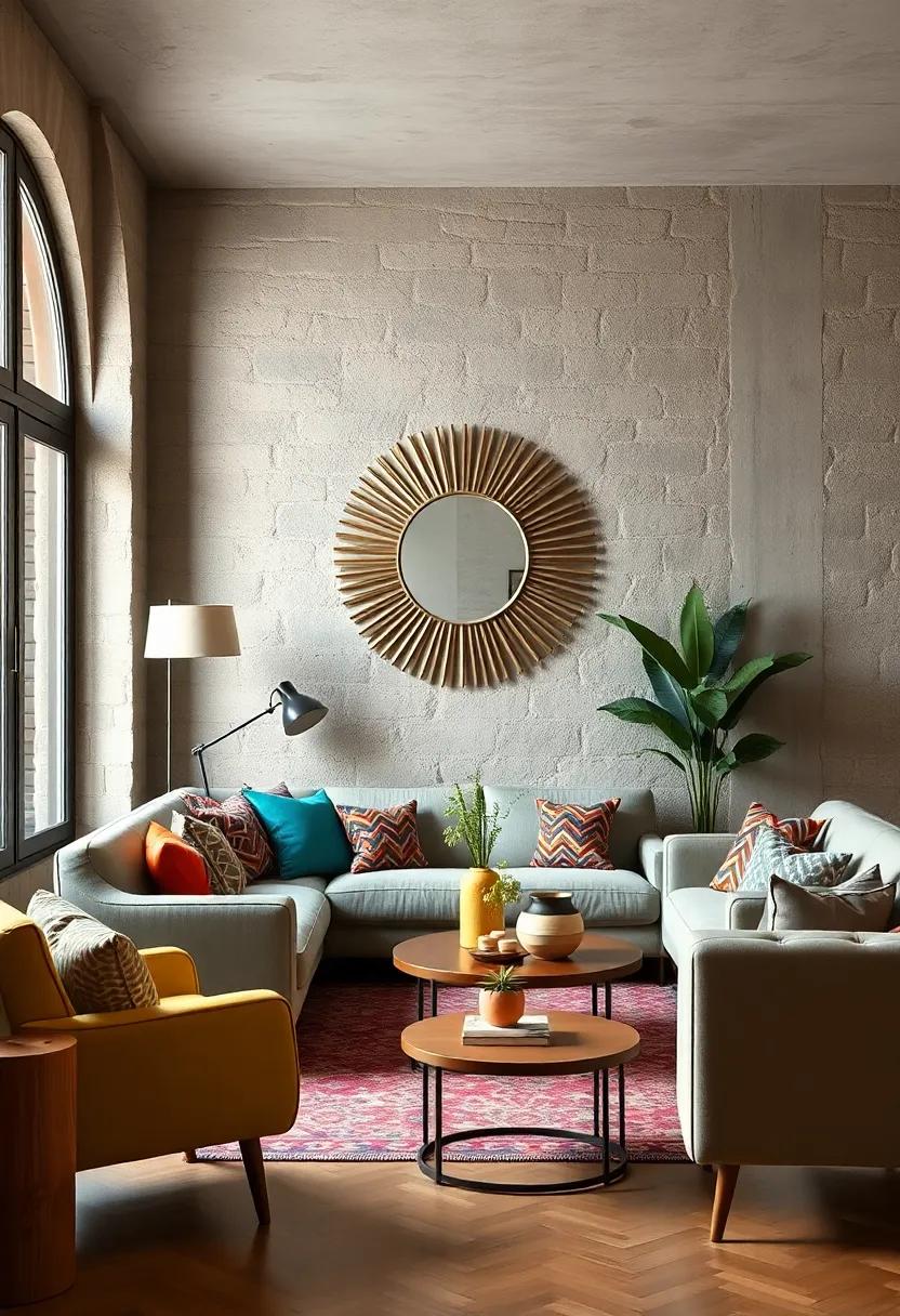 Install a​ mirror with a sunburst ‍or starburst frame ⁢to reflect light and‍ add mid-century modern charm